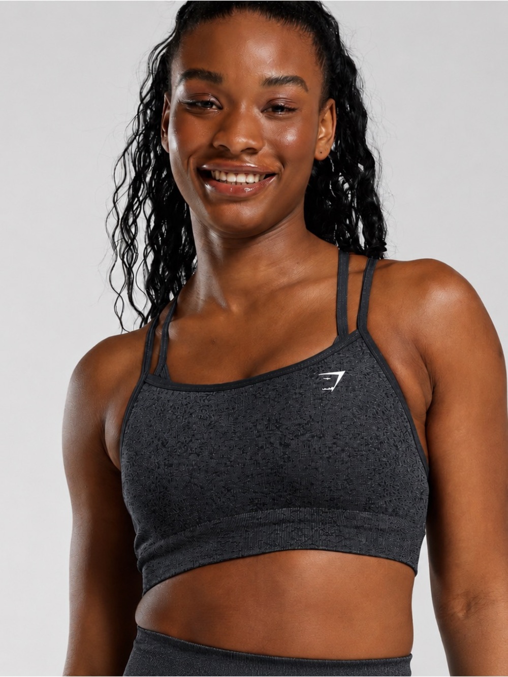 Gymshark Adapt Fleck Seamless Sports Bra Gray Size S NWOT Medium Support